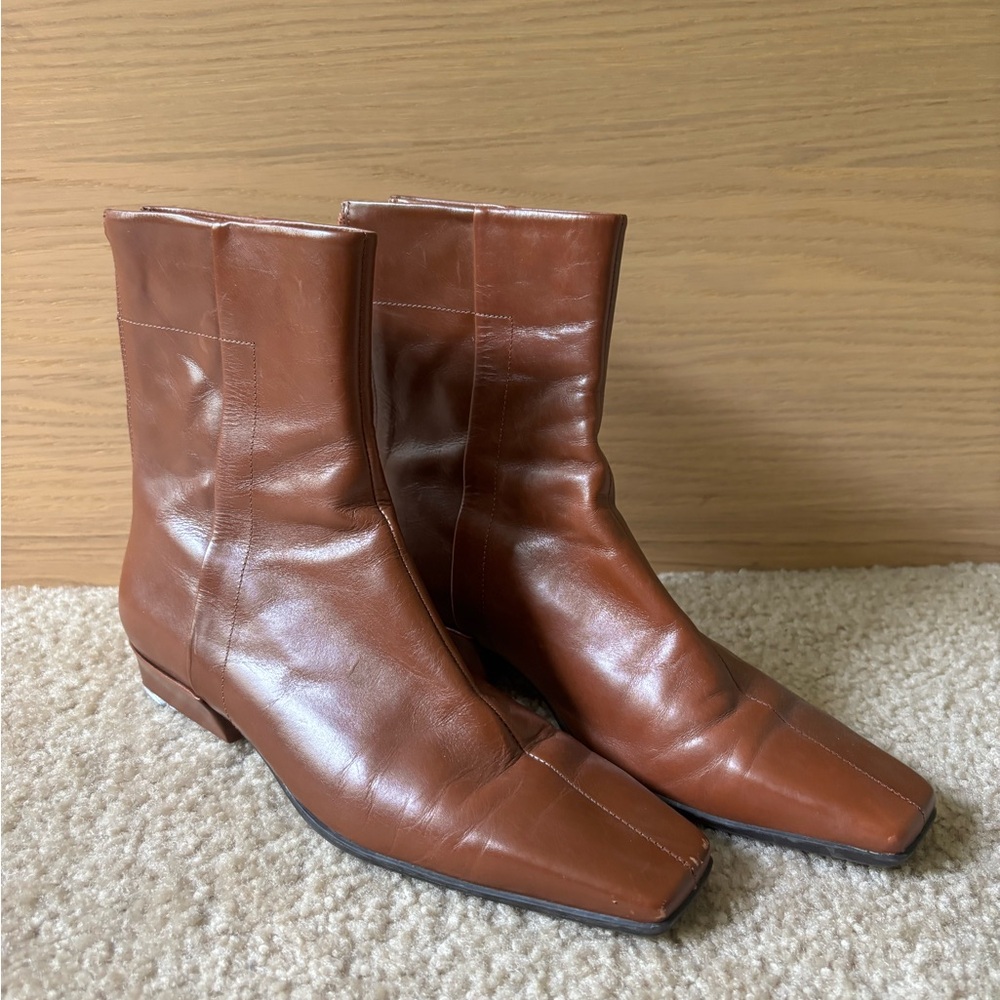 Enzo Angiolini Brown Ankle Boots